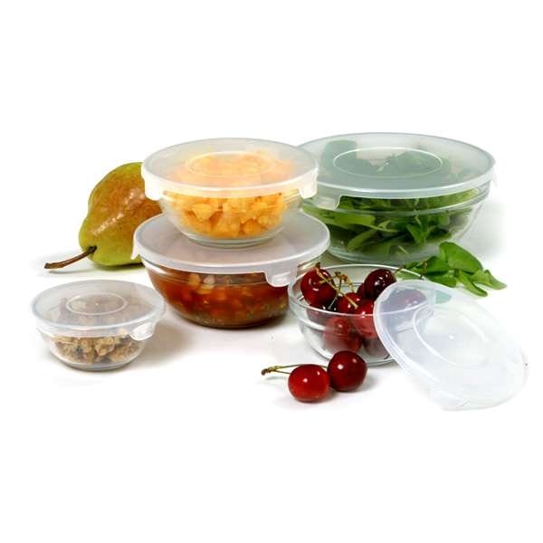 10 Piece Glass Bowl Set with Lids